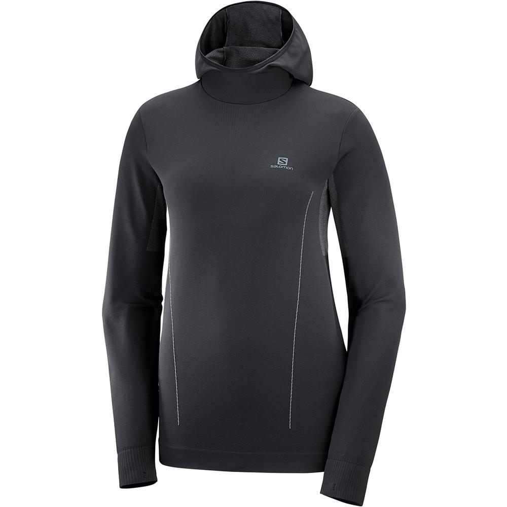 SALOMON COMET SEAMLESS W Philippines - Women's Hoodie - Black | 308192-GNF